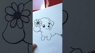 HOW TO DRAW A DOG (EASY) - Cute Dog Drawing (EASY)