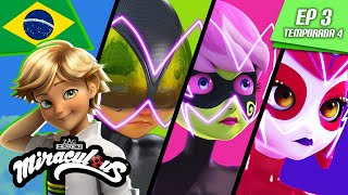 🇧🇷 MIRACULOUS | 🐞 A GANGUE DOS SEGREDOS 🐾 | Episódio completo ▶️ Temporada 4 Ep 3 | BRASIL 🇧🇷