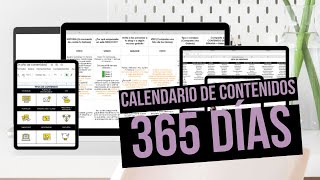 Calendario de Contenidos de 365 días para tus Redes Sociales + Planner GRATIS - Anngi Avila