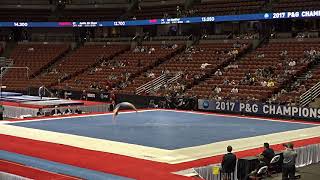 Jeremy Bischoff - Floor Exercise - 2017 P\u0026G Championships Junior Men Day 1