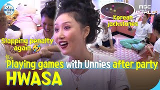 [C.C.] HWASA teasing Narae \u0026 Hyejin Unnies with a game🤣#HWASA