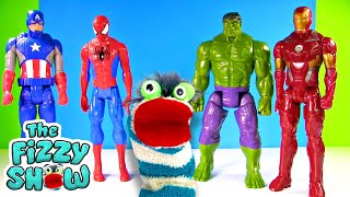 Fizzy Has Fun Superhero Surprises with Captain America and Spiderman