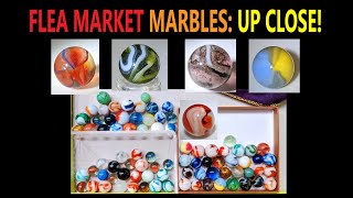 FLEA MARKET MARBLE SCORE! VINTAGE MARBLES UP CLOSE! MARBLE COLLECTING / SORTING / MASS RIVER PICKERS