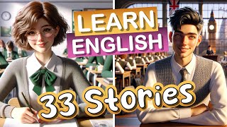 85 Minutes with 33 Anime stories to Improve your English | English Listening Skills- Speaking Skills