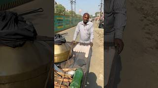 Hardworking uncle selling unique style chai #shorts