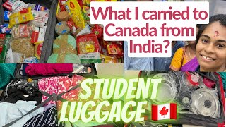 💥Indiaல இருந்து Canadaக்கு கொண்டு வந்த Luggages and Package details / Student Baggage to Canada🇨🇦