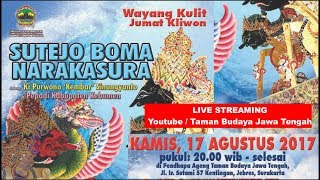 WAYANG KULIT JUM'AT KLIWON \\\\ SUTEJO BOMA NARAKASURA   \\\\   live Streaming  PENDOPO  TBJT Surakarta