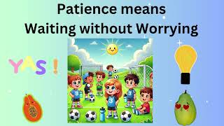 Fruit of the Spirit Lesson on Patience