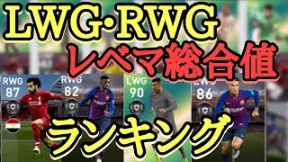 LWG•RWGレベマ総合値ランキング！【ウイイレ2019アプリ】