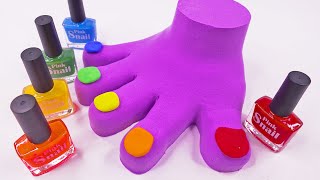Satisfying Video ASMR ☆ How To Make Nail Polish Kinetic Sand Purple Hand Cutting ASMR #1