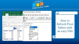 Refresh Multiple PivotTables in the same time.