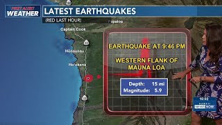 Magnitude 6.0 earthquake recorded on Hawaii Island; NO tsunami expected