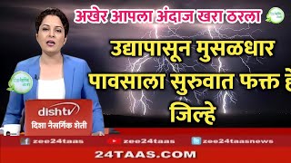 आपला अंदाज खरा ठरला उद्यापासून राज्यात जोरदार पाऊस जिल्हे बघा @abpmajhatv #abpमाझा #havaman