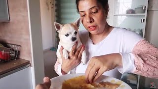 Dogs React to Food Cooked By Husband | Ss Vlogs :-)