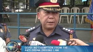 [NewsLife] - QCPD: No exemption from the Anti-Drunk Driving Law