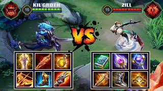 KIL'GROTH vs ZILL | FULL BUILD FIGHT | Arena of Valor /AOV/ROV