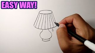 How to draw a table lamp easy | Simple Drawing