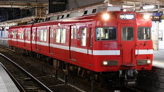 名鉄6000系(6011F)白帯復刻車 普通新安城行き　名古屋本線知立発車