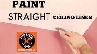How to paint a straight ceiling line (in a bathroom) -- by Home Repair Tutor How to paint a straight ceiling line (in a bathroom) -- by Home Repair Tutor