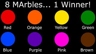 8 Colors - 5 Eliminations Marble Race in Algodoo