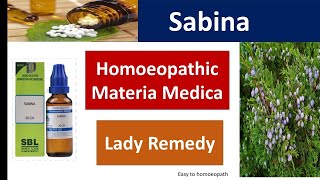 Sabina # Homoeopathic remedy # easy to homoeopath