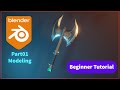 Create a Stylized Low Poly Weapon In Blender-Part01 Modeling