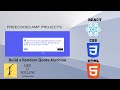 Build a Random Quote Machine FreeCodeCamp | React App | React Projects