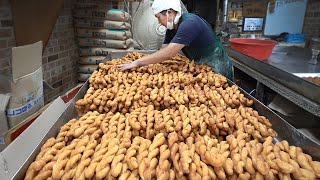3 for only $0.7! Master's doughnut shop that sells 7,000 twisted breads a day. / Korean Street Food