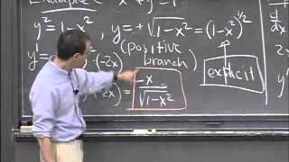Lec 5, 18 01, Single Variable Calculus, Implicit Differentiation, Example 2, Final