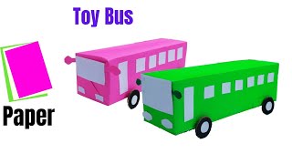 How to make paper toy Bus, easy to make paper bus, making paper craft ideas,DIY Videos,#made a2z