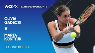 Olivia Gadecki v Marta Kostyuk Extended Highlights | Australian Open 2023 Second Round