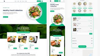 Complete online food store with a shopping cart | HTML SCSS \u0026 JavaScript