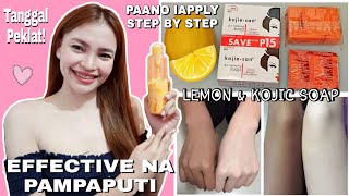 DIY LEMON \u0026 KOJIC SOAP BLEACH | PAANO IAPPLY STEP BY STEP | EFFECTIVE NA PAMPAPUTI AT PAMPAKINIS