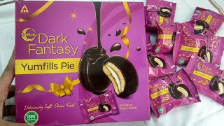 Dark fantasy yumfills pie l chocolate unboxing l chocolate ASMR l sunfeast