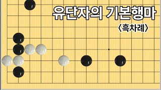 (바둑의기술 #117) 유단자의 기본행마 3문제