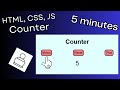 Counter app in JavaScript for Absolute Beginners | 5 minutes