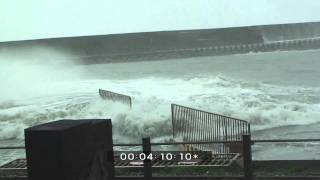 Super Typhoon Jangmi Extreme Waves And Weather Stock Footage Screener HDV 1440x1080 50i