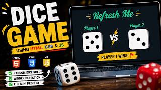 Build a Dice Game Using HTML, CSS & JavaScript | Beginner JavaScript Project