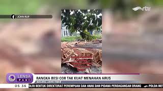 Belum Rampung, Jembatan Hanyut Diterjang Arus