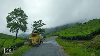 Driving through Letchmi Tea Estate, Munnar | 4K Driving video | Kerala