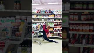 Extreme Splits on a Shopping Cart | Anna McNulty TikTok