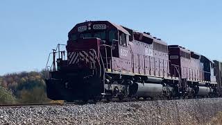 HLCX Duo Leads A WSOR Grain Train Through Cross Plains