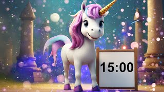 15 Minute Timer - Unicorn Theme