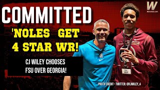 BREAKING: STUNNING COMMIT! 4 ⭐️ WR CJ Wiley chooses FSU Football over heavy favorite UGA | Warchant