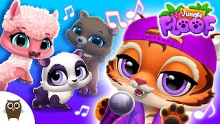 Jungle FLOOF - London Bridge Is Falling Down 🦁🌴 Kids Karaoke Song Remix | Lyrics 🎶 TutoTOONS