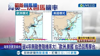 海葵颱風有可能二次登陸? 氣象局預估海葵暴風圈明清晨觸陸 明傍晚從台東登陸  歐洲.美國預測海葵進入台灣海峽 可能回馬槍再次登陸 │記者 蔡駿琪 王承偉│【LIVE大現場】20230902│三立新聞台