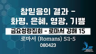 080423 금요성령집회 - 로마서 강해 15 (참믿음의 결과 - 화평, 은혜, 영광, 기쁨) - 곽형일목사