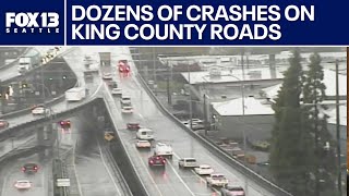 WSP responds to dozens of crashes in King County as rain slams Seattle roads