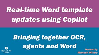 Use Copilot agents and Agent Mode for Word to complete Word templates in real-time.