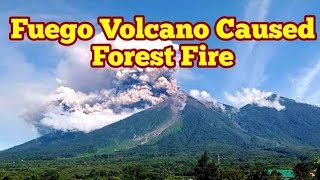 Forest Fire: Fuego Volcano Eruption Caused Fire In Forest/ Guatemala, Indo-Pacific Ring Of Fire